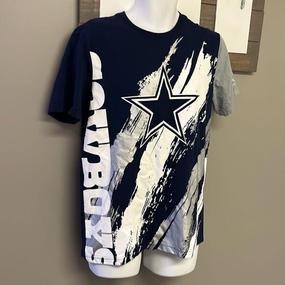 Starter Dallas Cowboys Navy Short Sleeve Crewneck T-shirt with Graphics- Medium - Picture 3 of 15